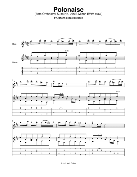 "Polonaise" from Orchestral Suite No. 2 in B Minor, BWV 1067 (arr. Mark Phillips)