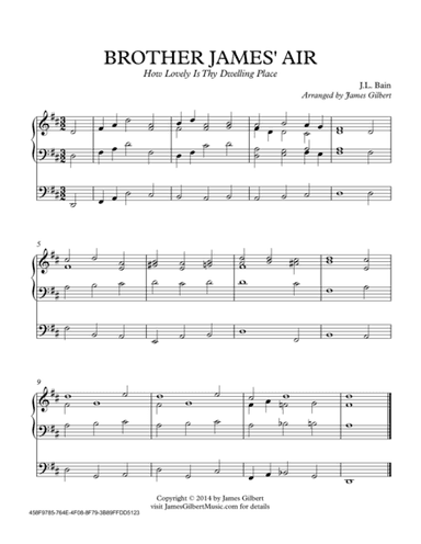 BROTHER JAMES' AIR (How Lovely Is Thy Dwelling Place) (arr. James Gilbert)