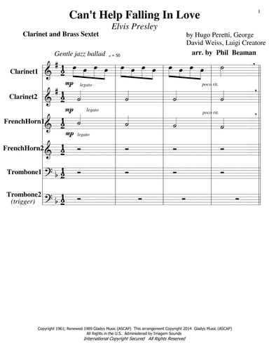 Can't Help Falling In Love (arr. Phil Beaman)
