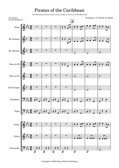 Pirates Of The Caribbean (arr. Jemima Kingsland)