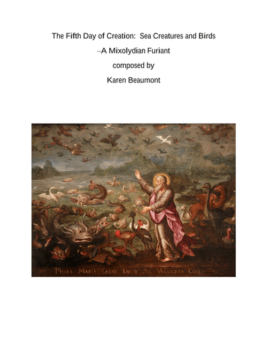 The Fifth Day of Creation: Sea Creatures and Birds -- a Mixolydian Furiant