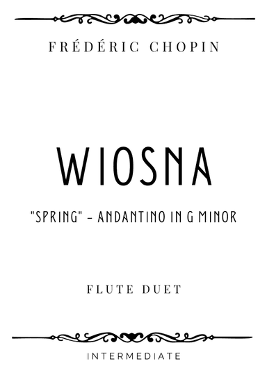 Chopin - Andantino from Wiosna (Spring) in G Minor - Intermediate (arr. Piacere Music Sheets)
