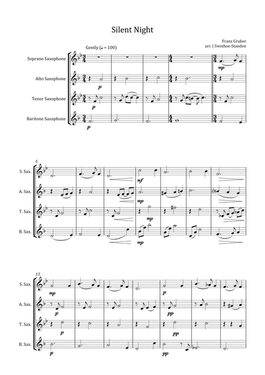 Silent Night (arr. J Swinhoe-Standen)