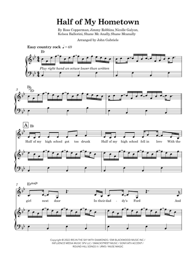 Half Of My Hometown (arr. John Gabriele)