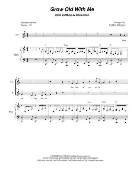 Grow Old With Me (arr. Stephen DeCesare)