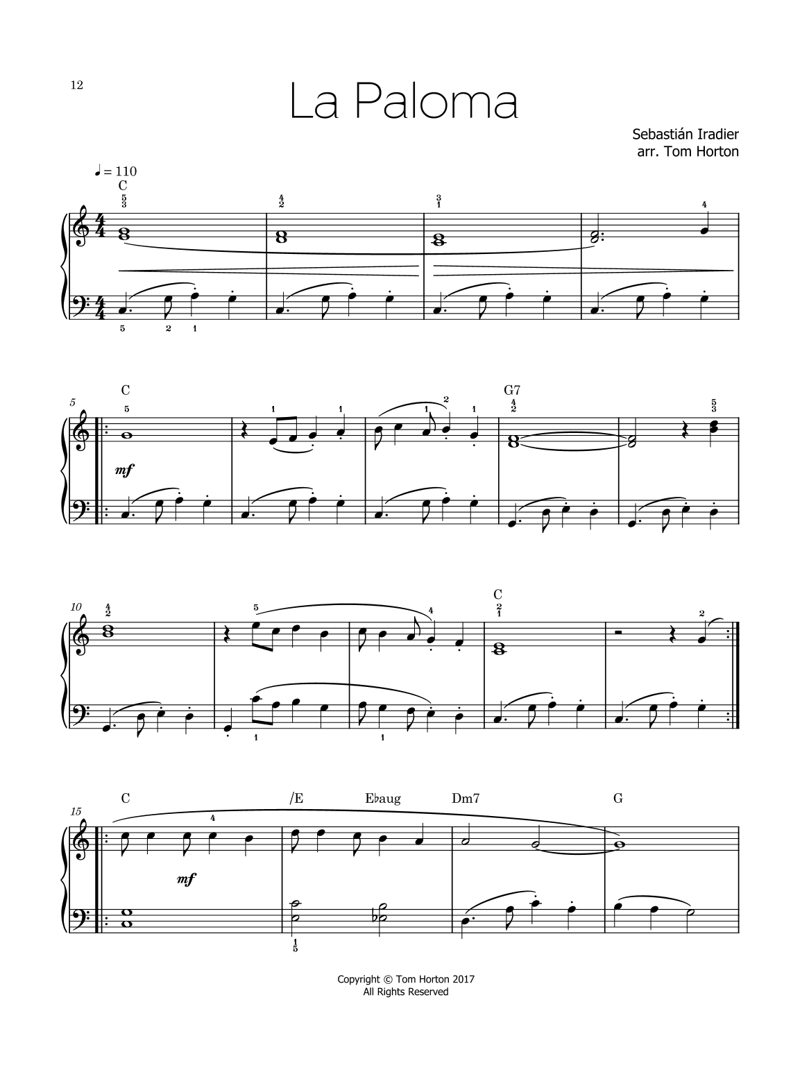 La Paloma (arr. Tom Horton)