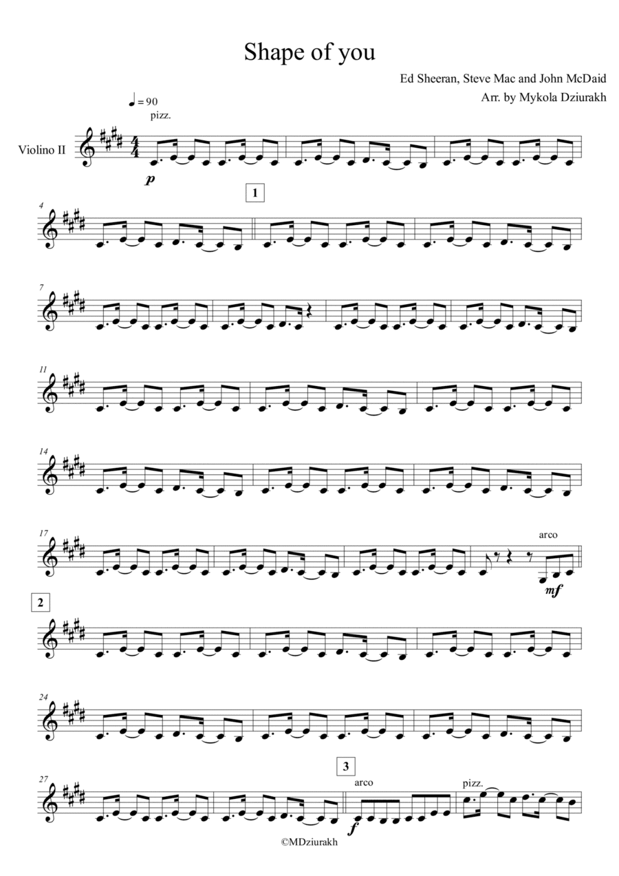 Shape Of You (arr. Mykola Dziurakh)