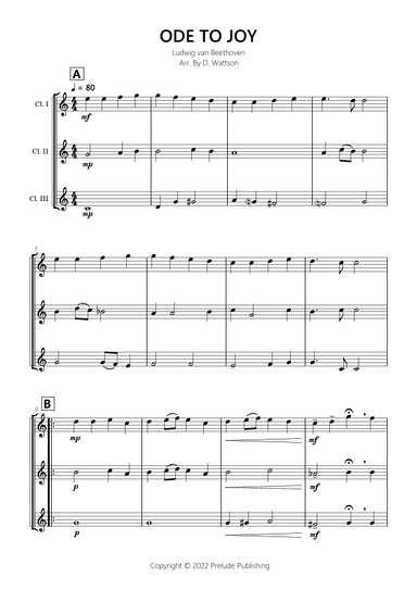 Ode To Joy (arr. D. Wattson)