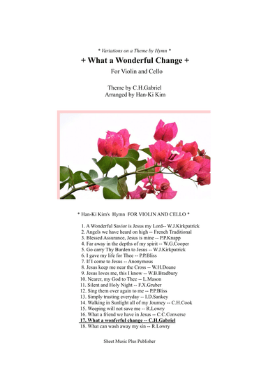 What a wonderful change (For Violin and Cello) (arr. Han-Ki Kim)