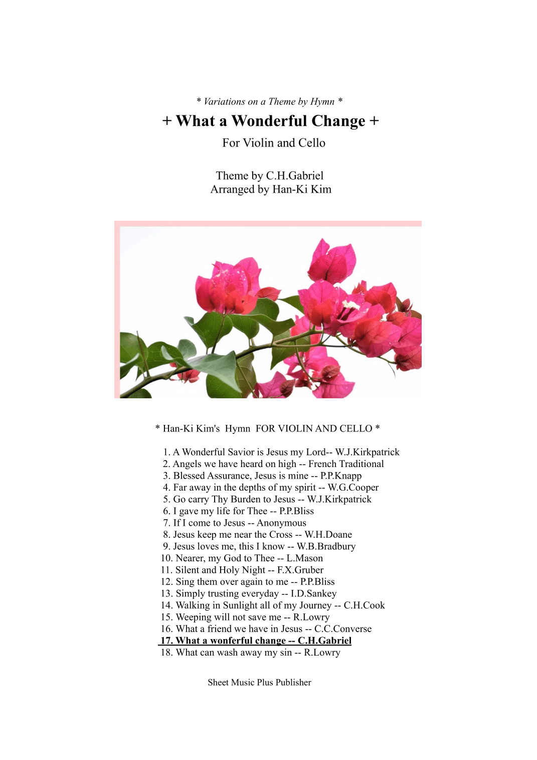 What a wonderful change (For Violin and Cello) (arr. Han-Ki Kim)