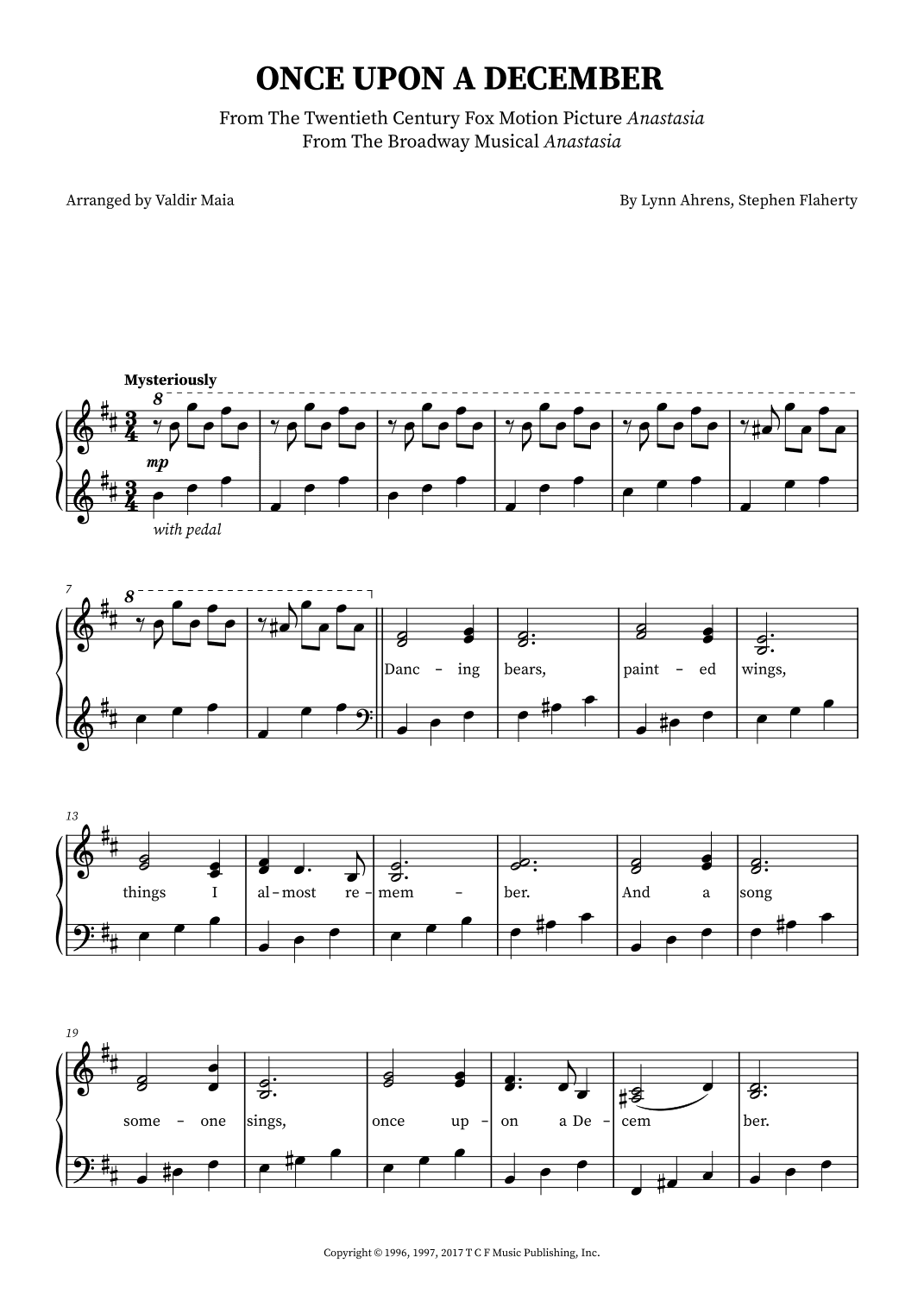 Once Upon A December (arr. Valdir Maia)