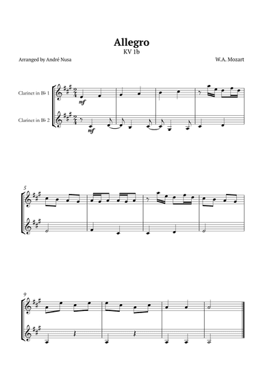Allegro K1b (arr. André Nusa)