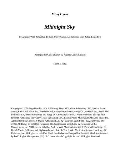 Midnight Sky (arr. Nicolás Cortés Castillo)