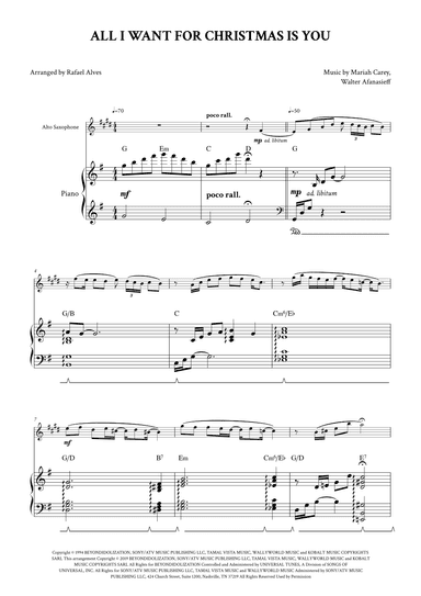 All I Want For Christmas Is You (arr. Rafael Alves)