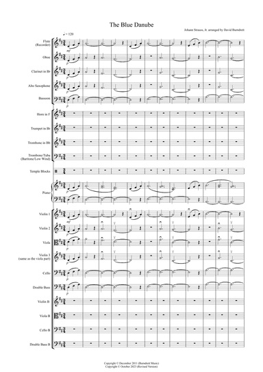 The Blue Danube for Beginning School Orchestra (arr. David Burndrett)