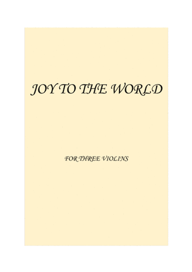 Joy to the World EASY VIOLIN TRIO (arr. Ludovica Lanaro)