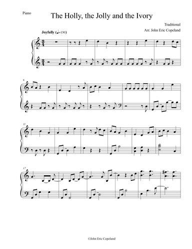 The Holly, The Jolly, and the Ivory (arr. John Eric Copeland)