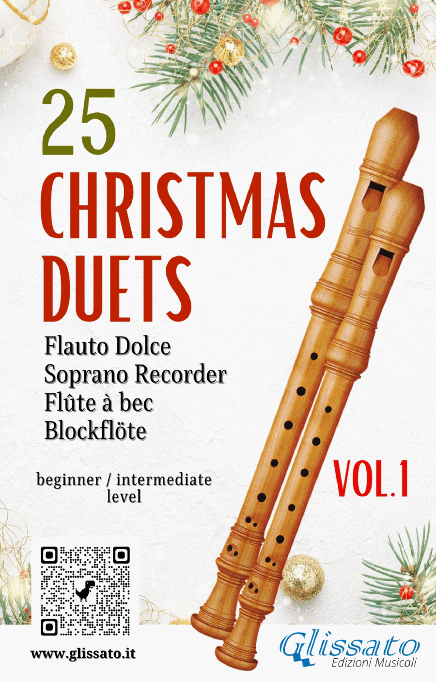 25 Christmas Duets for soprano recorder - VOL.1 (arr. Francesco Leone)