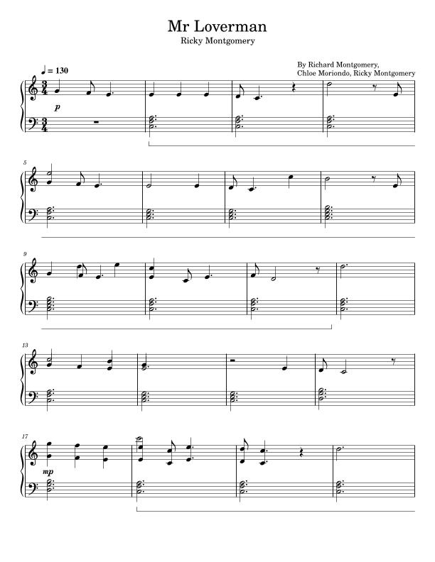 Mr Loverman (feat. Chloe Moriondo) (arr. poon)