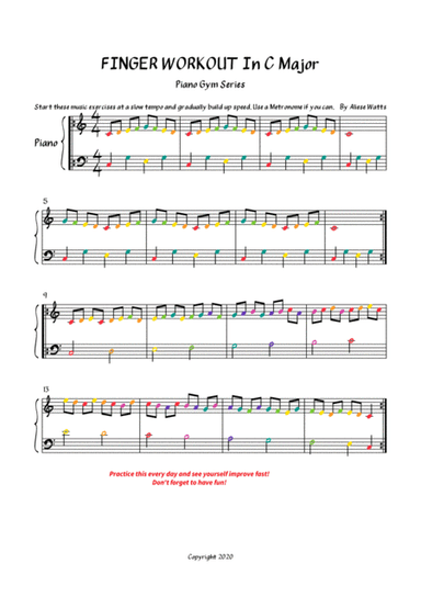 FINGER WORKOUT in C Major