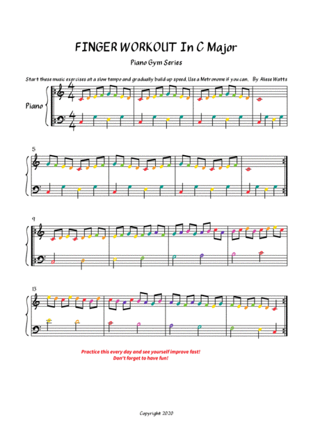 FINGER WORKOUT in C Major