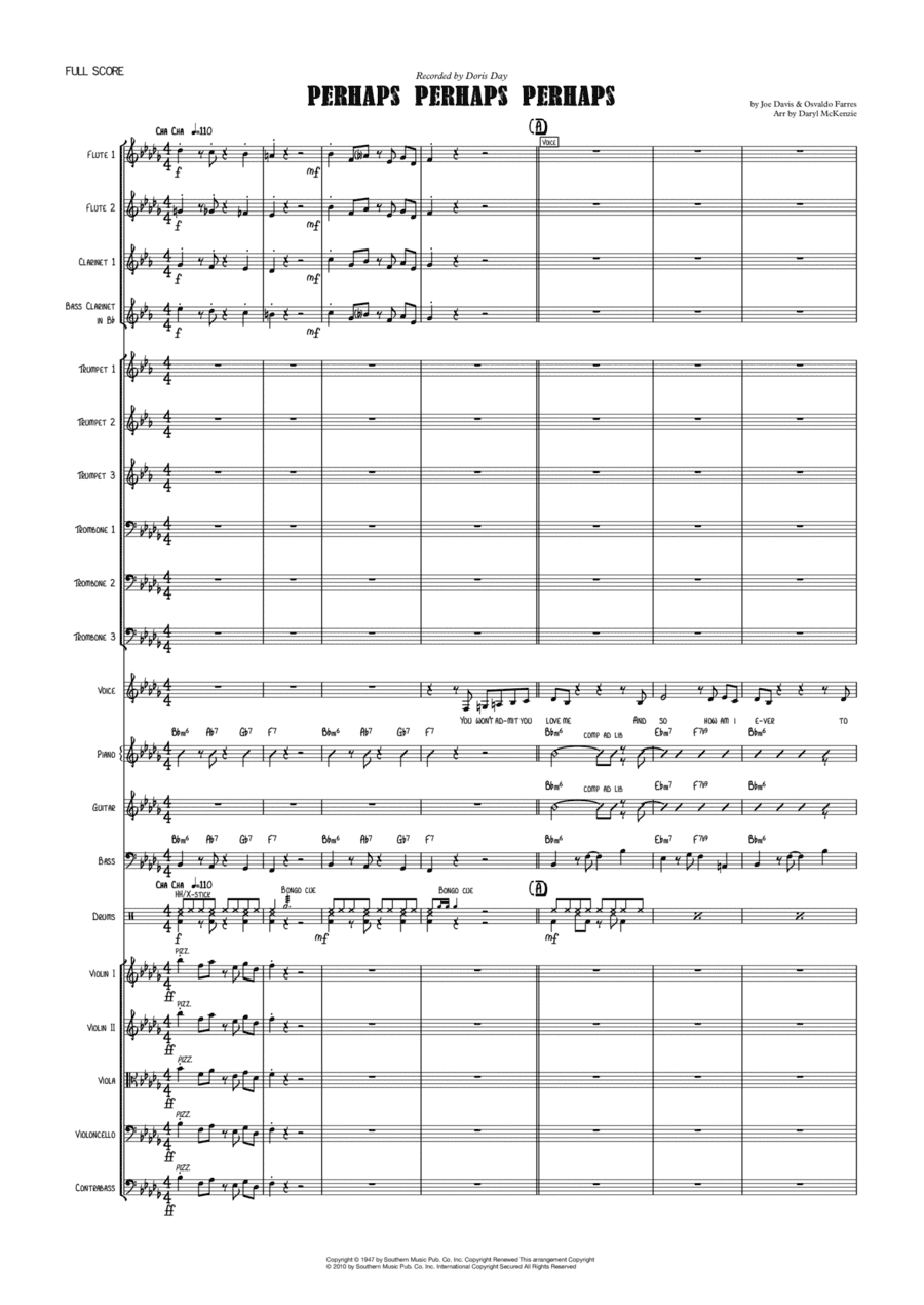 Quizas, Quizas, Quizas (perhaps, Perhaps, Perhaps) (arr. Daryl McKenzie)