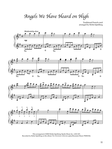 Angels We Have Heard on High - SOLO PIANO (arr. Spobs Music Inc)