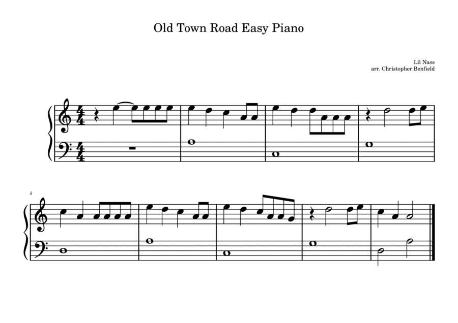 Old Town Road (remix) (arr. Christopher Benfield)