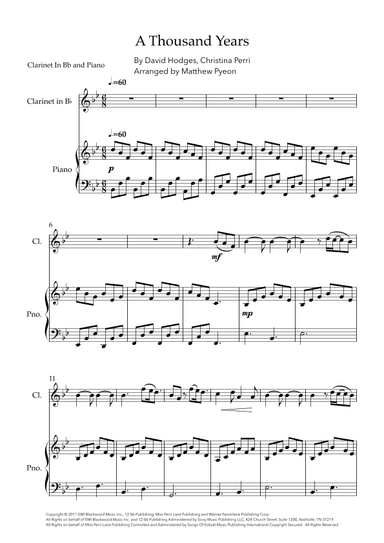 A Thousand Years (arr. Matthew pyeon)