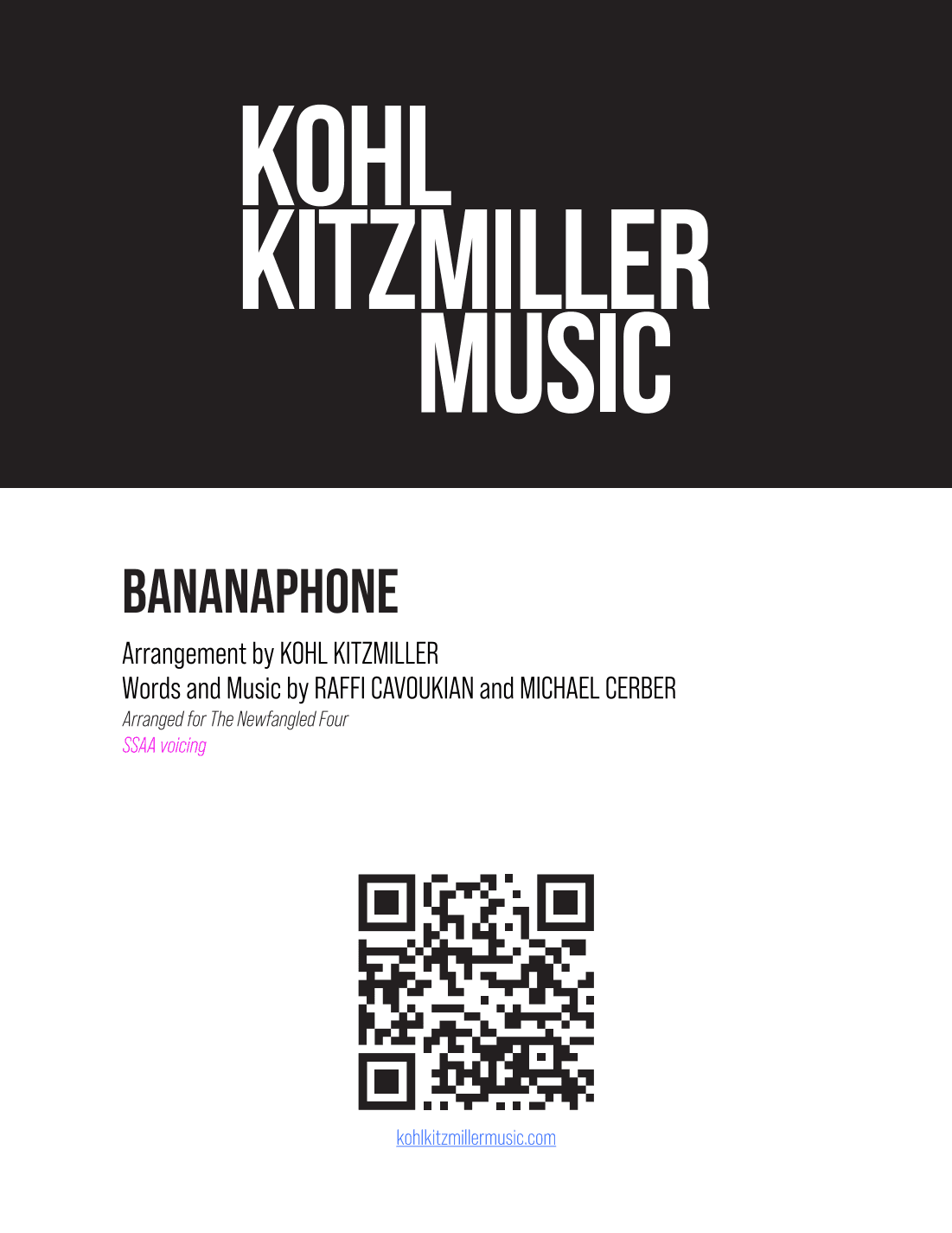 Bananaphone (arr. Kohl Kitzmiller)