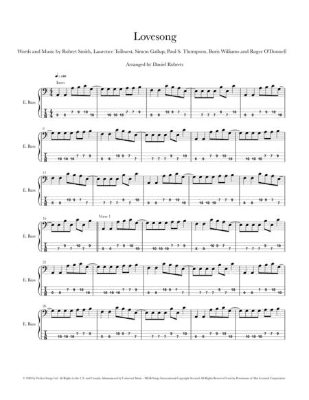 Lovesong (arr. Daniel Roberts)