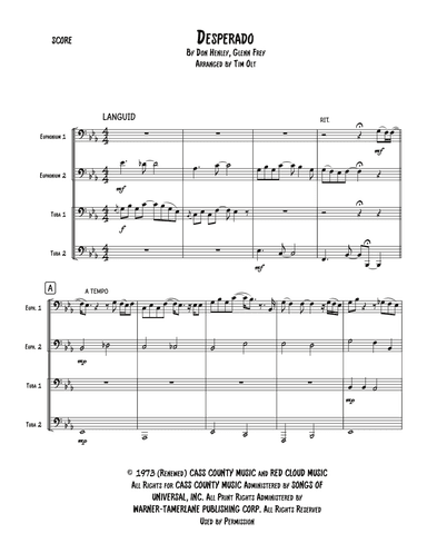 Desperado (arr. Tim Olt)