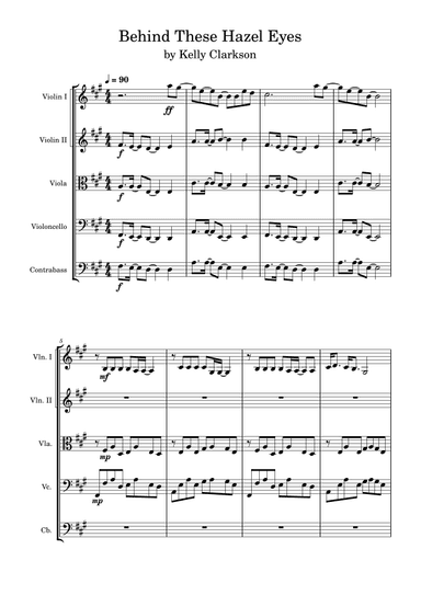 Behind These Hazel Eyes (arr. Anya Alston)