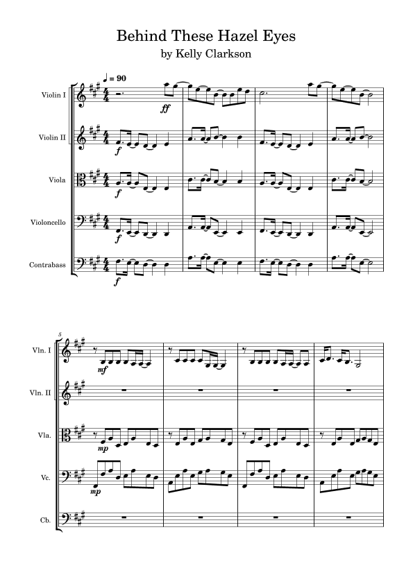 Behind These Hazel Eyes (arr. Anya Alston)