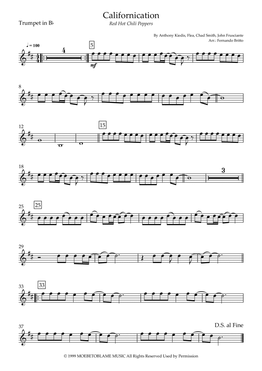 Californication (arr. Fernando Britto)