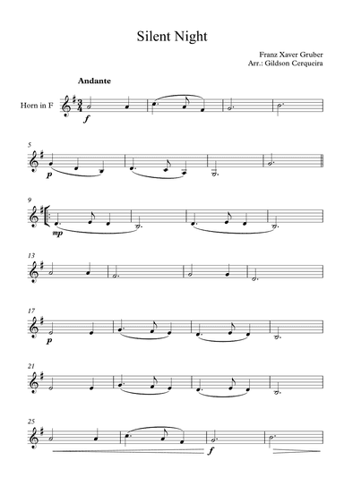 Silent Night (arr. Gildson Cerqueira)