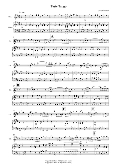 Tasty Tango for Oboe and Piano