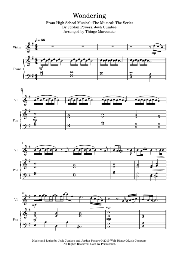 Wondering (arr. Thiago Marconato)