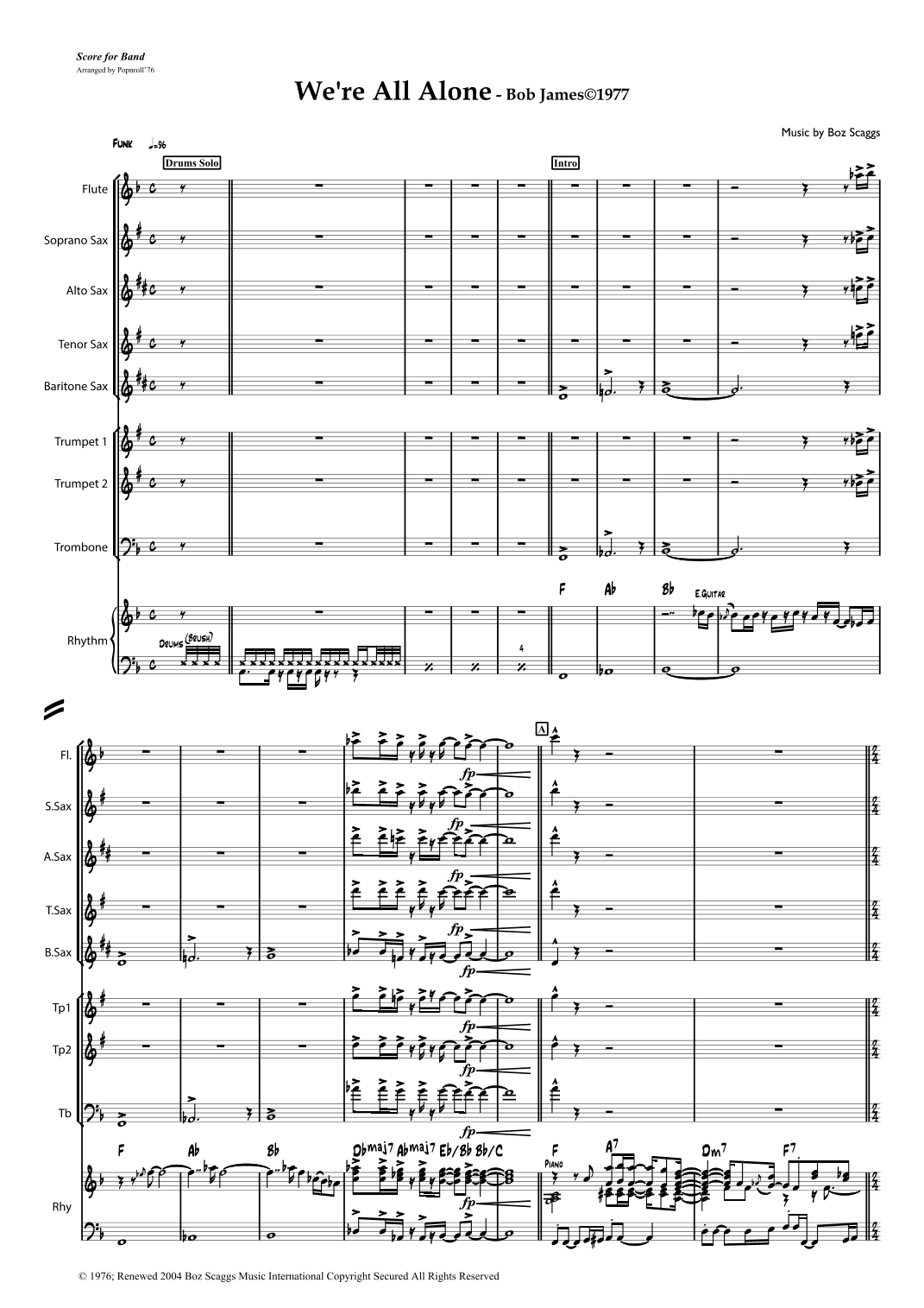 We're All Alone (arr. Popnroll 1976)