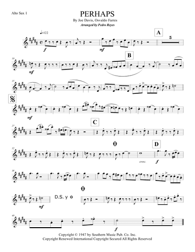 Quizas, Quizas, Quizas (perhaps, Perhaps, Perhaps) (arr. Pedro Ernesto Reyes Fernández)