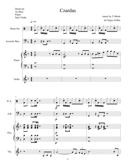 Monti Vittorio - Czardas (arr. Vegso Zoltan)