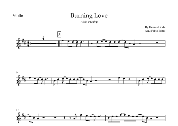 Burning Love (arr. Fabio Britto)