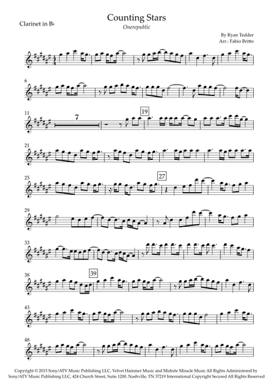 Counting Stars (arr. Fabio Britto)