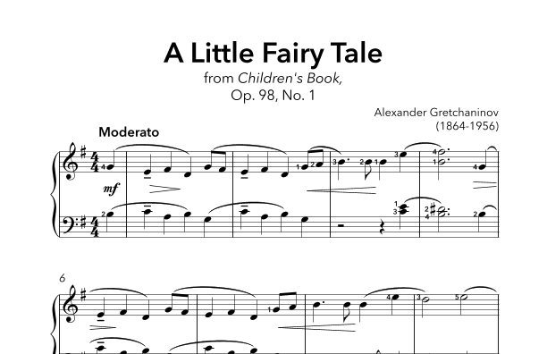 A Little Fairy Tale, Op. 98 No. 1 (arr. Sidewalk Labs)