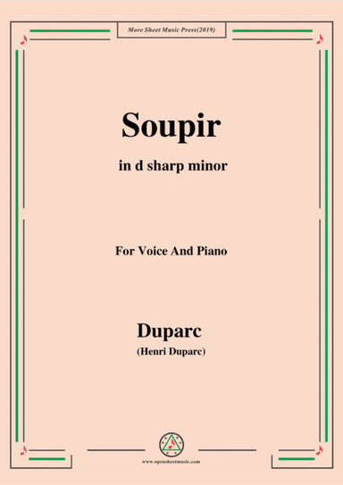 Duparc-Soupir in d sharp minor (arr. MSM)