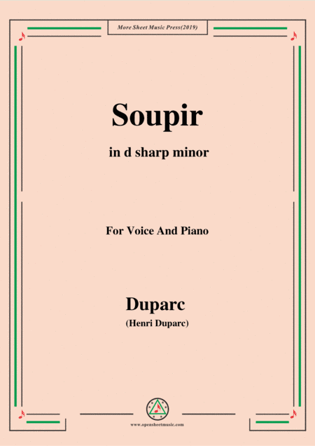 Duparc-Soupir in d sharp minor (arr. MSM)