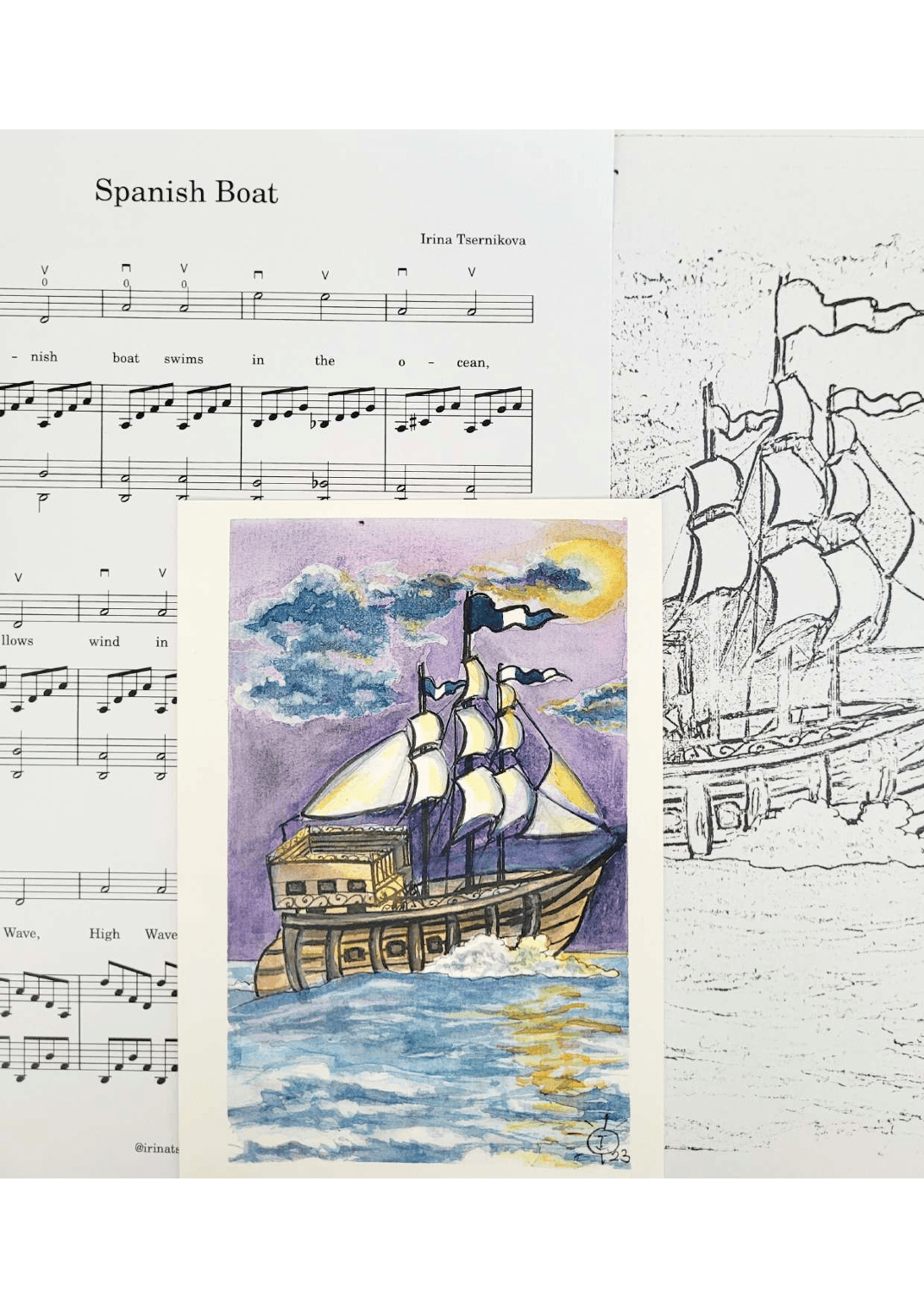 Spanish Boat for Violin Open Strings