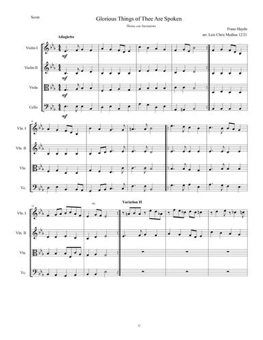 Glorious Things of Thee Are Spoken (arr. Luis Chris Medina)