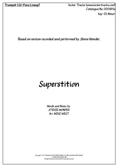 Superstition (arr. Michael Storeton-West)