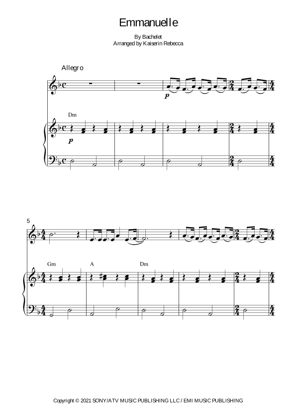 Emmanuelle (arr. Kaiserin Rebecca)